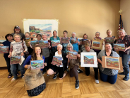 Seniors in a  Paint Class, May 2022.