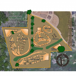 A drawing of the renovations that will be made to the Fruita Bike Park.