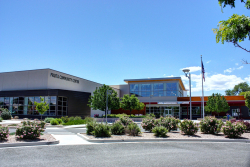 A large building with the words "Fruita Community Center" across the top.