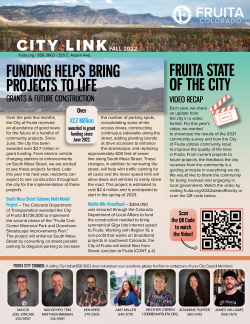 Front cover of a newsletter publication. Describing the results of a municipal election and ways to stay connected with the City