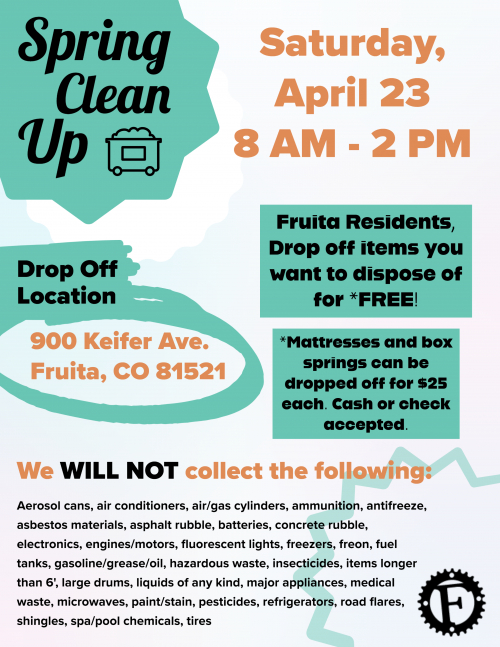 Spring Clean Up - Saturday, April 23 | City of Fruita Colorado