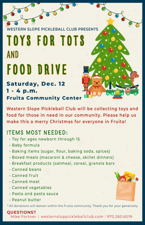 Toy and Food Drive | City of Fruita Colorado